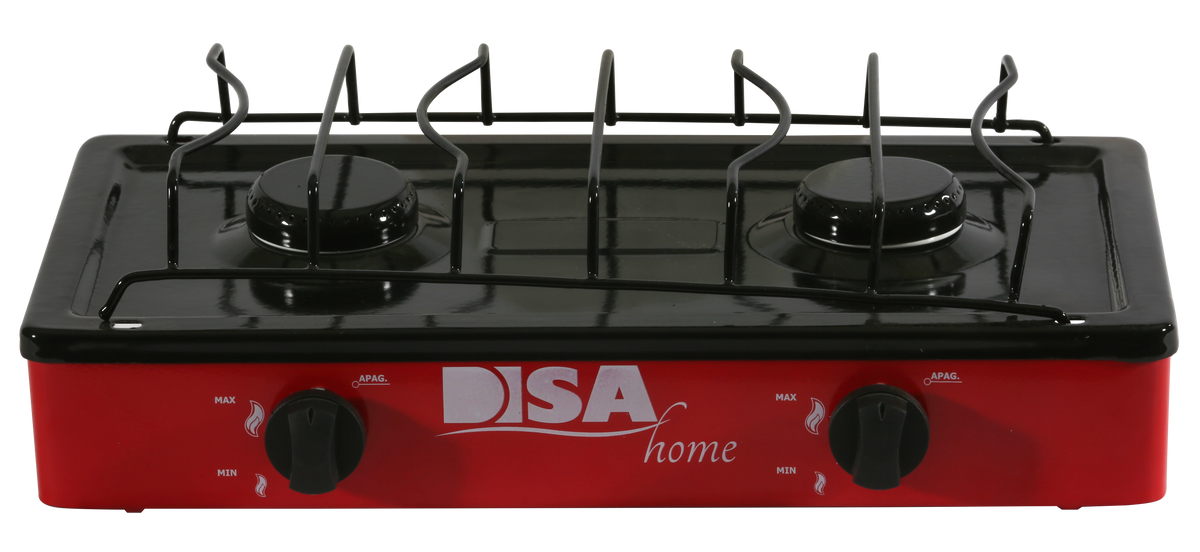 PARRILLA DISA 02-02-0-100 2QUEMADORES ROJO