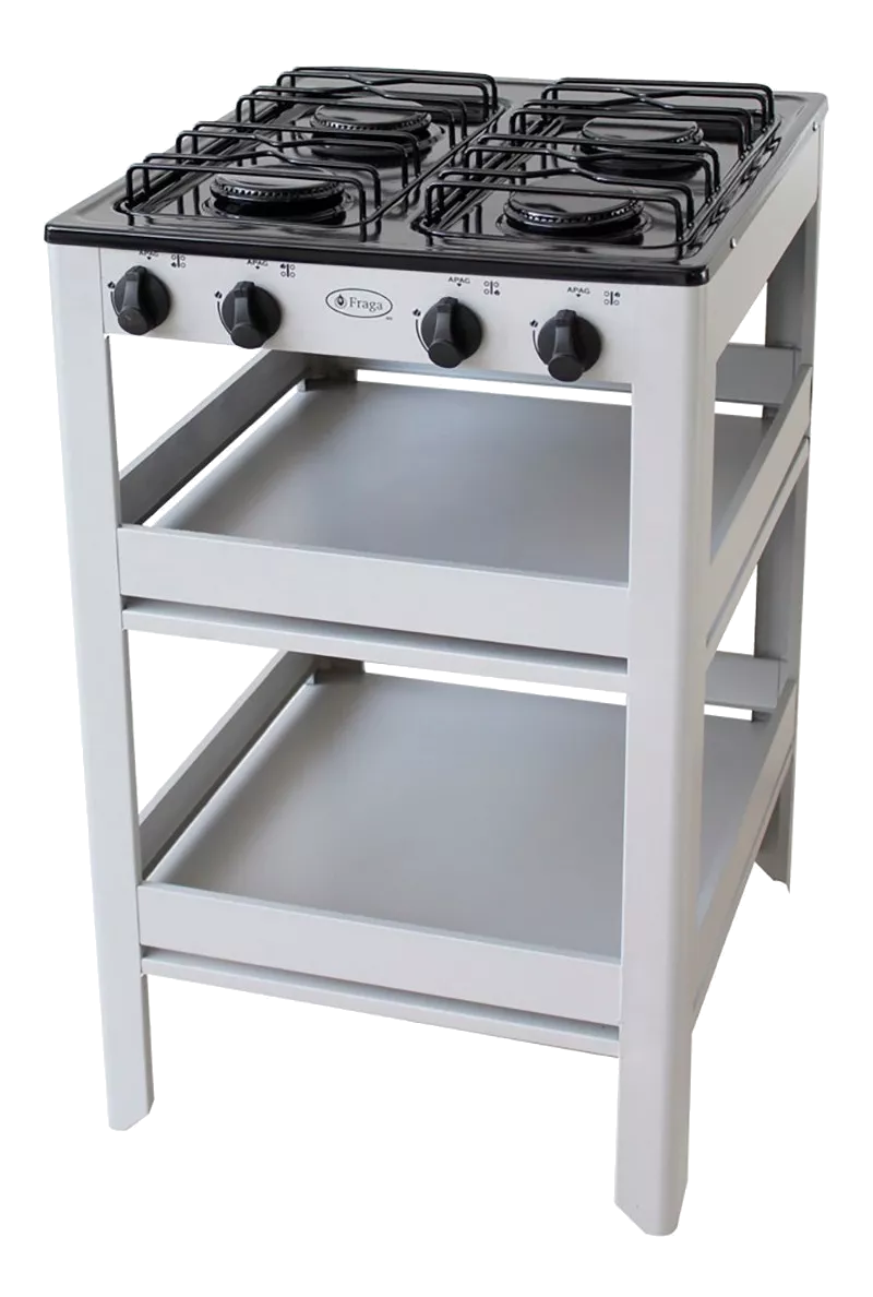 Parrilla Fraga p910 anaquel negro/gris 4quemadores
