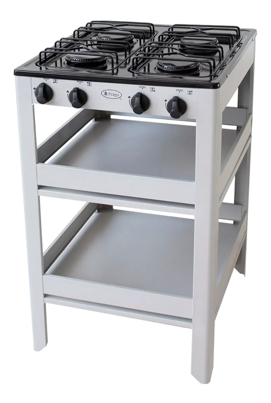 Parrilla Fraga p910 anaquel negro/gris 4quemadores