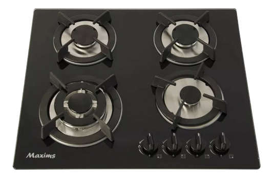 PARRILLA MAXIMS JZBS4S EMPOTRE CRISTAL TEMPLADO 4QUEMADORES 59X51CM PARRILLA FUNDICION