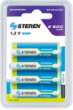 Pila Steren bat-nm-aa/2500 4pilas recargables aa nimh2500mah