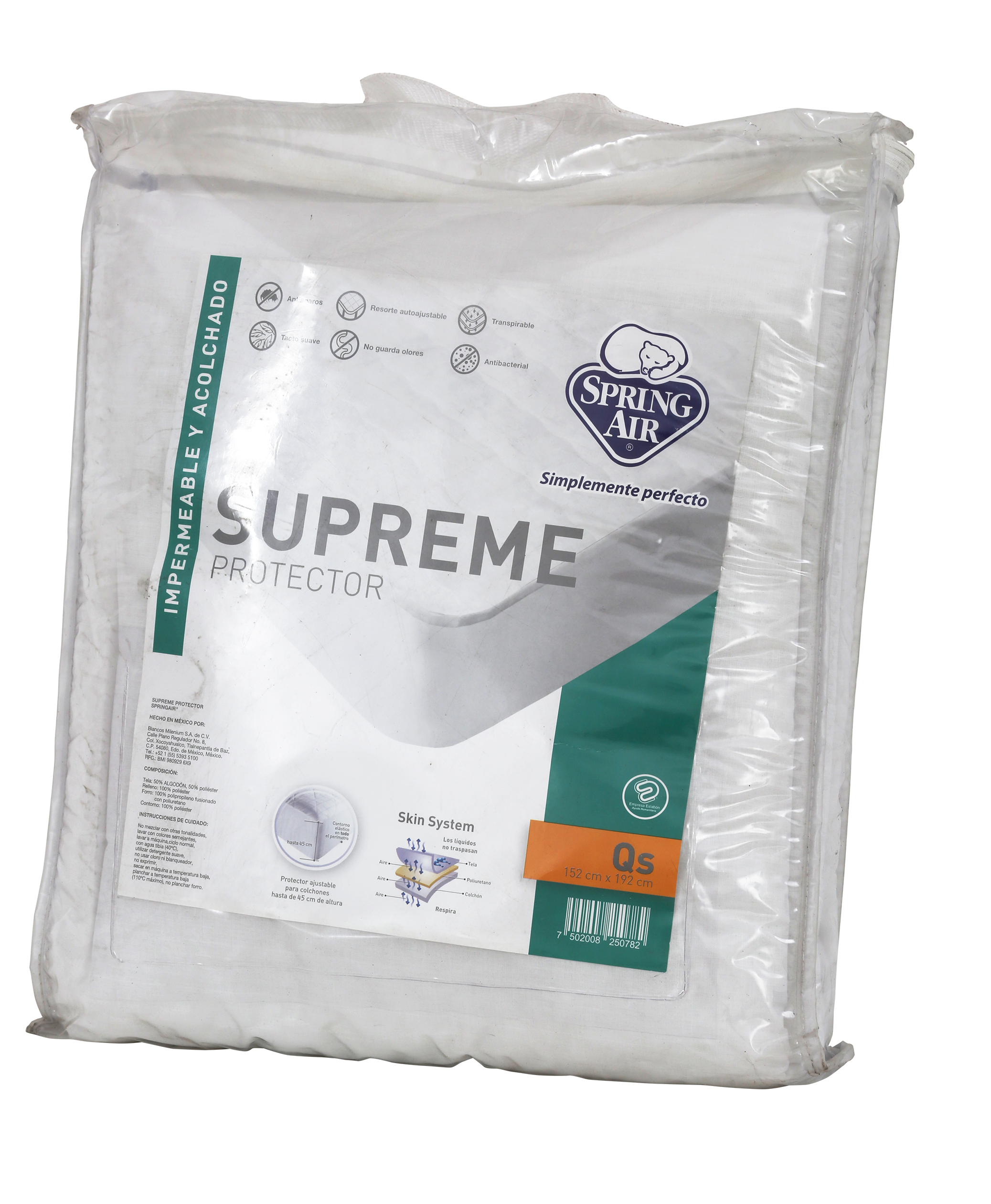 PROTECTOR SPRING AIR PRIME/SUPREME ALGODON POLIESTER