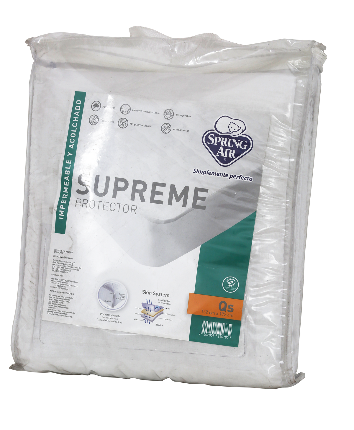 PROTECTOR SPRING AIR PRIME/SUPREME ALGODON POLIESTER