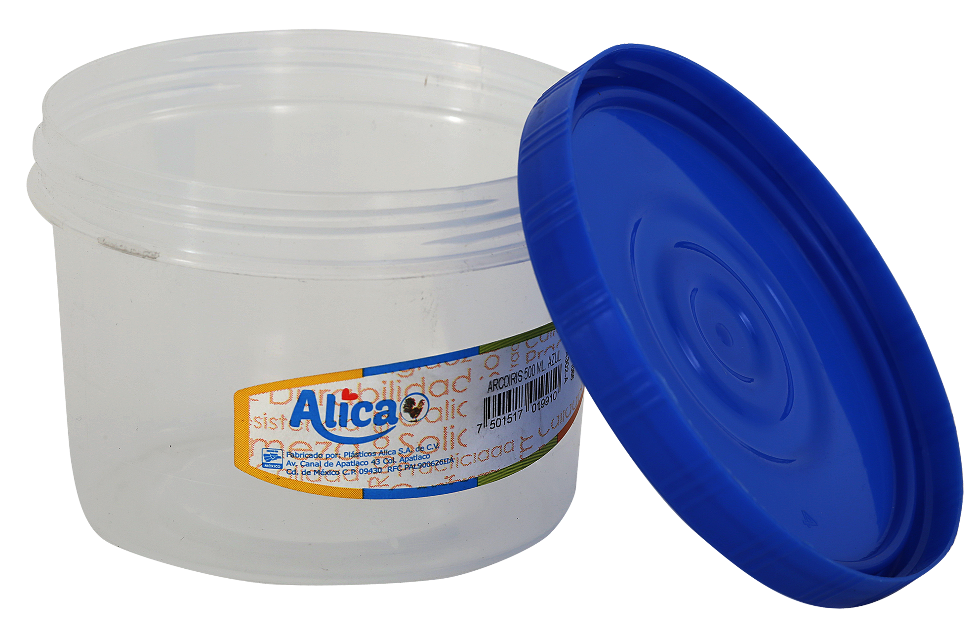Recipiente Alica a302a 500ml arcoiris azul