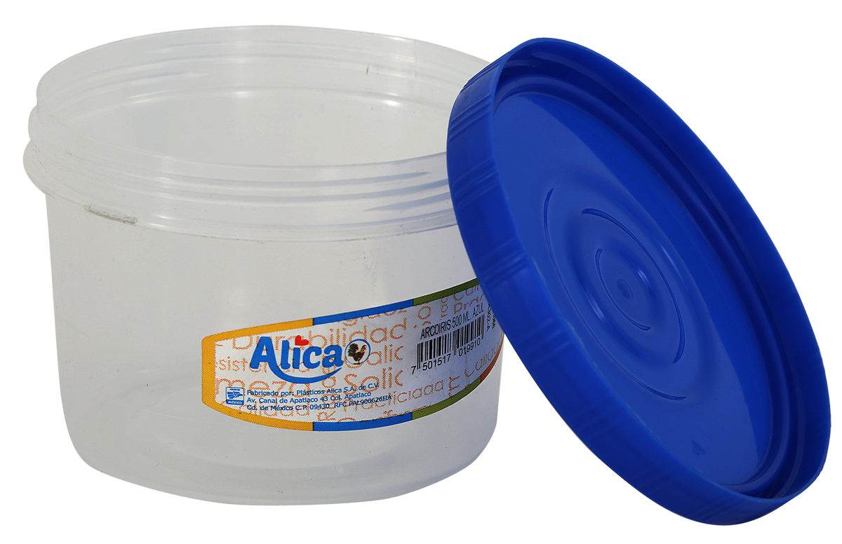 Recipiente Alica a302a 500ml arcoiris azul