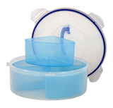 Recipiente Alica a3442rd 2lt hermetico divisiones de 350ml azul