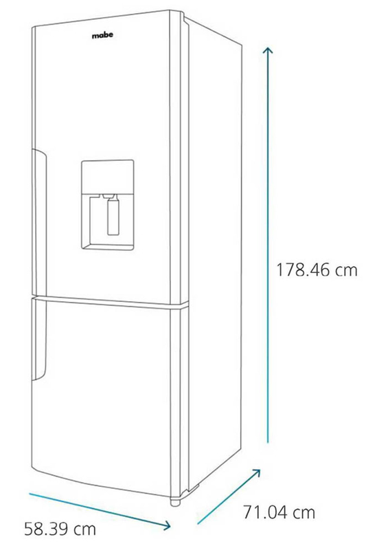 REFRIGERADOR MABE RMB300IZMRP0 11PIES NEGRO CONGELADOR ABAJO DESPACHADOR