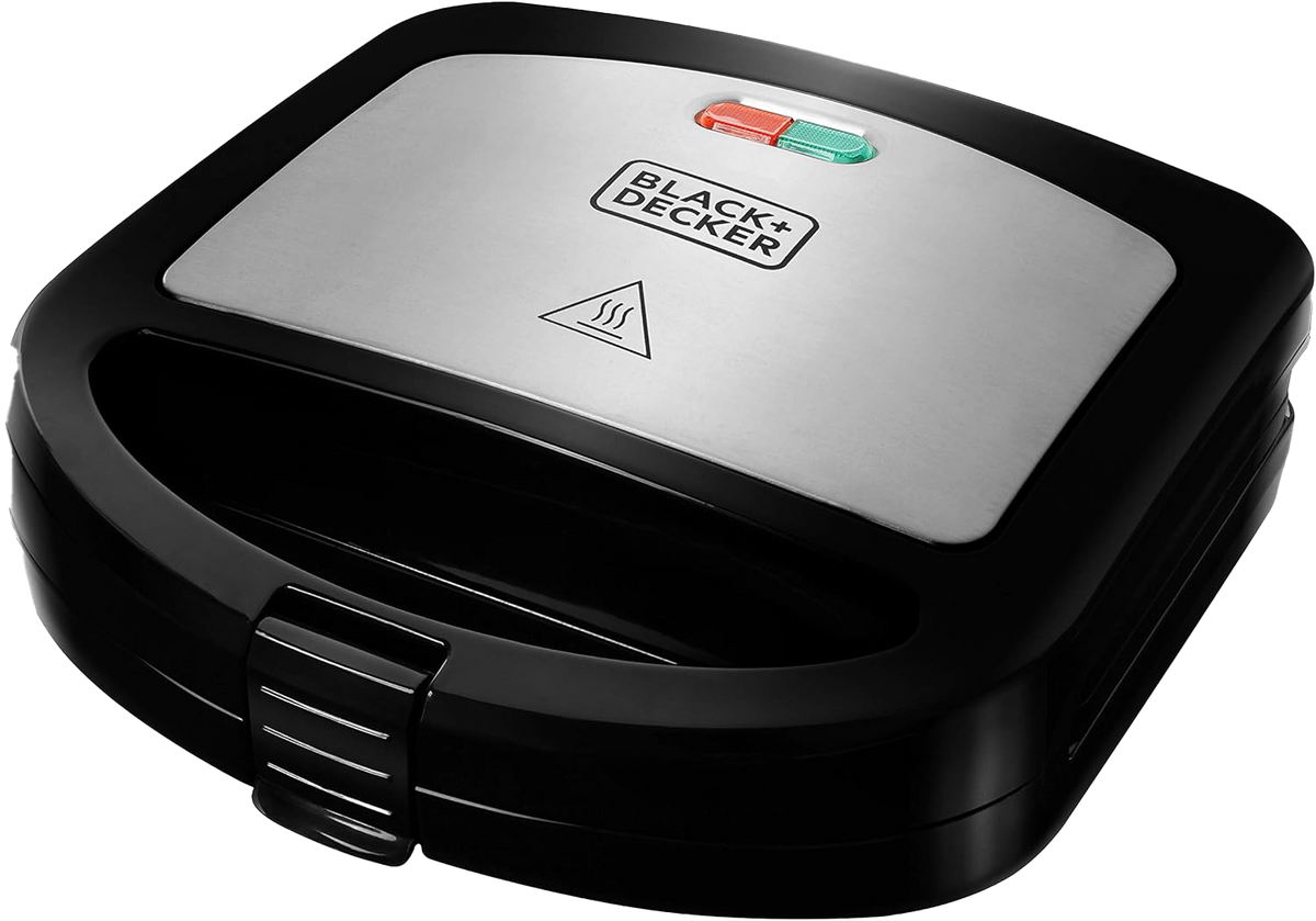 Sandwichera Black&decker sm24530 2porciones negro inox