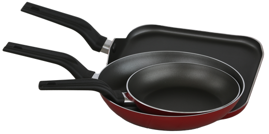 Sarten esco 29197 20/26cm comal cuadrado 28x28cm 2.8mm rojo