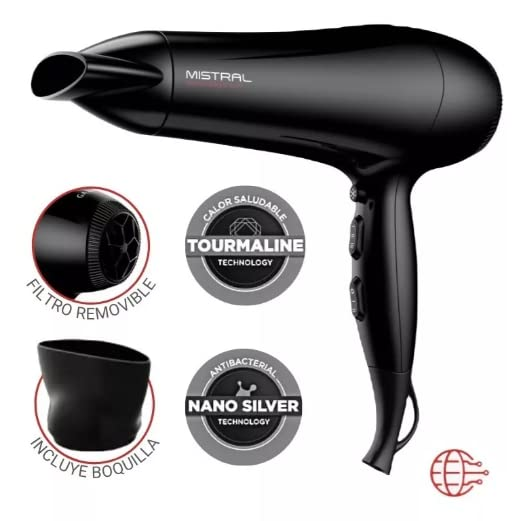 Secadora pelo Gama bechd2461 mistral titanium 2vel 3temp 1900w 110v boquilla regalo negro