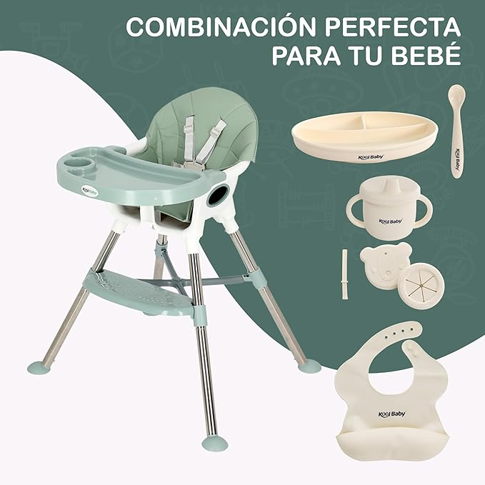 Silla alta periquera kool baby sa-e03 elite verde
