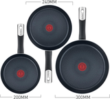 Sarten T-fal c3829082 juego 20/24/30 hard titanium plus