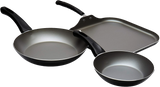 Sarten Tramontina 27899145 verona 3piezas 18/24/28cm negro