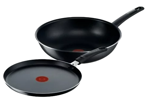 Sarten T-fal b5759282 simplicity 2pzas crepera 25cm wok 28cm