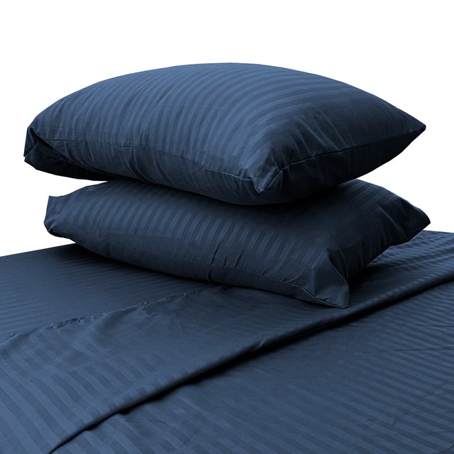 Sábanas Castelog Matrimonial Tacto Seda 4 Piezas Poliéster Marino SB-001404 - Ekar de Gas