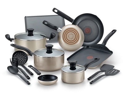 Baterí­a T-fal b059sg64 culinare 16 piezas negro/champagne