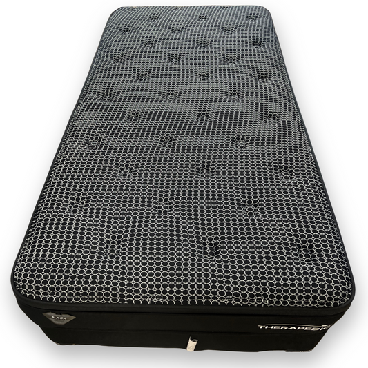 COLCHON THERAPEDIC DARLING MEDIO/FIRME NEGRO NO VUELTA BOX GRATIS