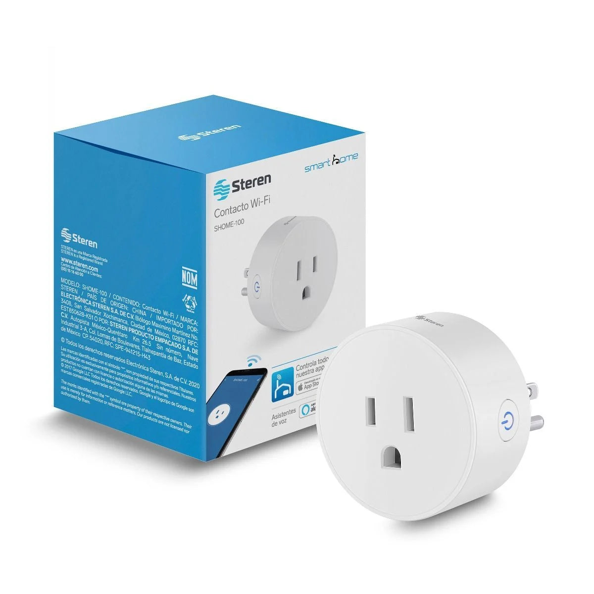 Contacto steren shome-100 encendido inalambrico wifi