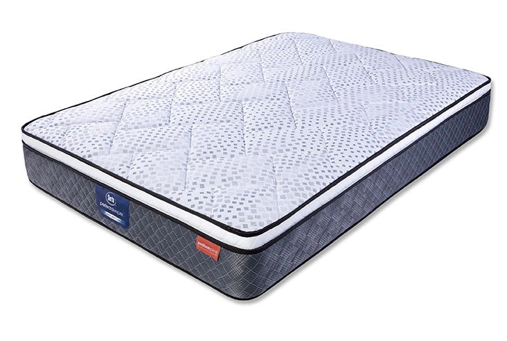 COLCHON SERTA LANCASTER FIRME BLANCO/AZUL EURO TOP NO VUELTA