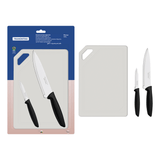 Cuchillo Tramontina 23498014 2pzas 3"/7"+tabla