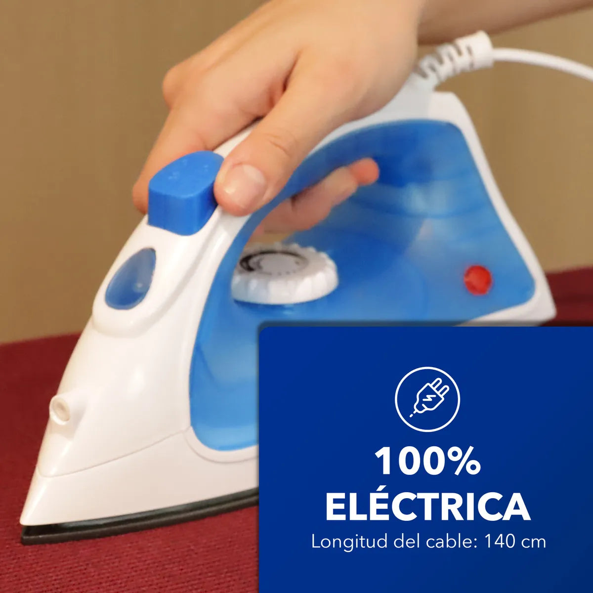 PLANCHA RCA RCD508B ANTIADHERENTE 1200W AZUL