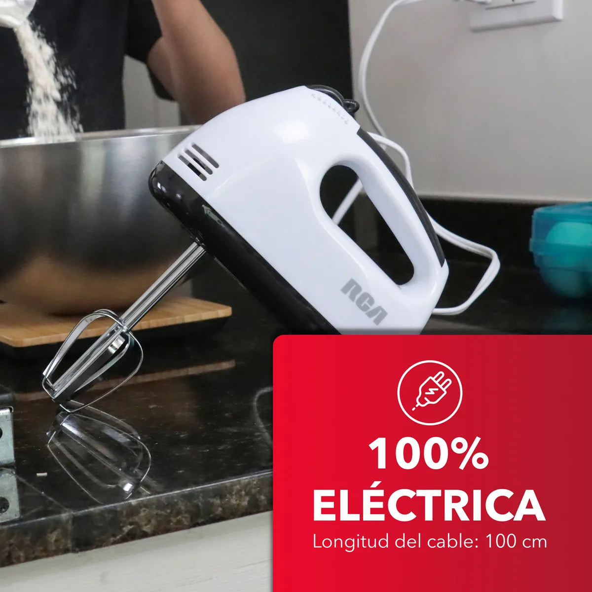 BATIDORA RCA RC-093 MANO 7VEL 100W BLANCO