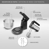 BATIDORA RCA RC-70 PEDESTAL 300W 5VEL 3LTS NEGRO