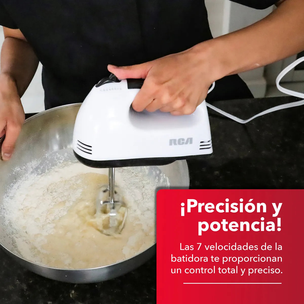 BATIDORA RCA RC-093 MANO 7VEL 100W BLANCO