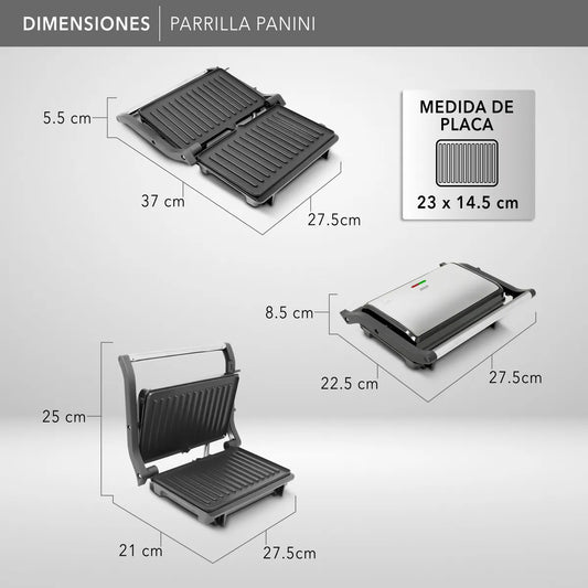 Panini rca rc-123g antiadherente 760w