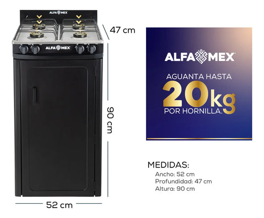 ESTUFA ALFA MEX 211 GABINETE NEGRO