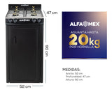 ESTUFA ALFA MEX 211 GABINETE NEGRO