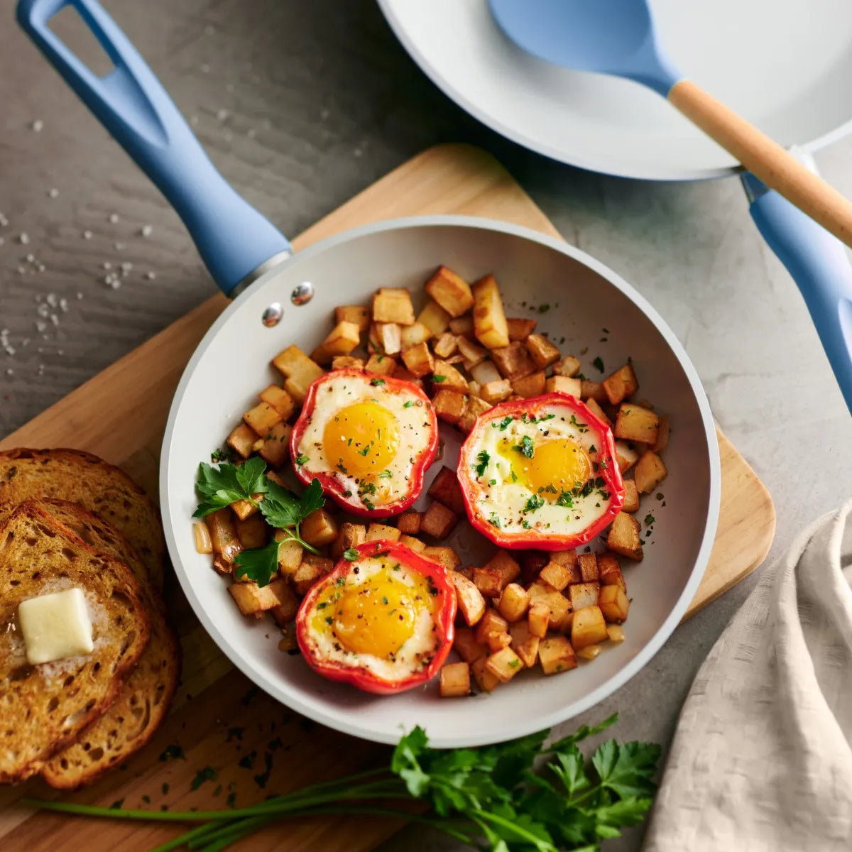 Sarten tramontina 80110/039 ceramica 2pzas 25/30cm azul