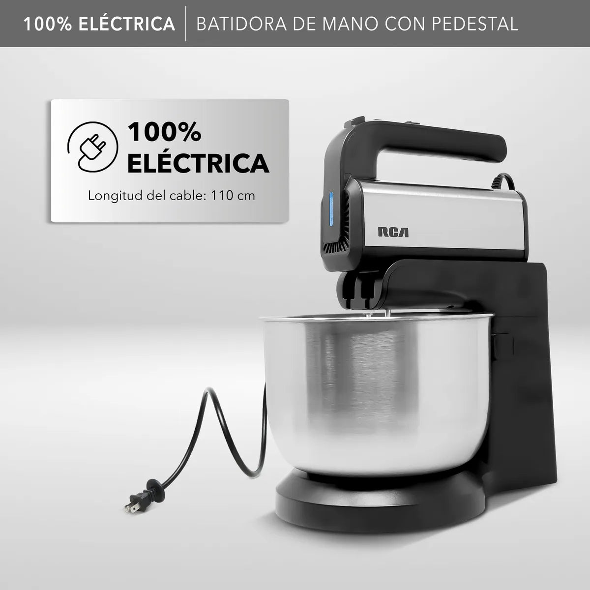 BATIDORA RCA RC-70 PEDESTAL 300W 5VEL 3LTS NEGRO