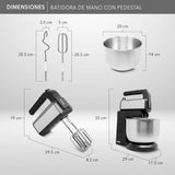 BATIDORA RCA RC-70 PEDESTAL 300W 5VEL 3LTS NEGRO