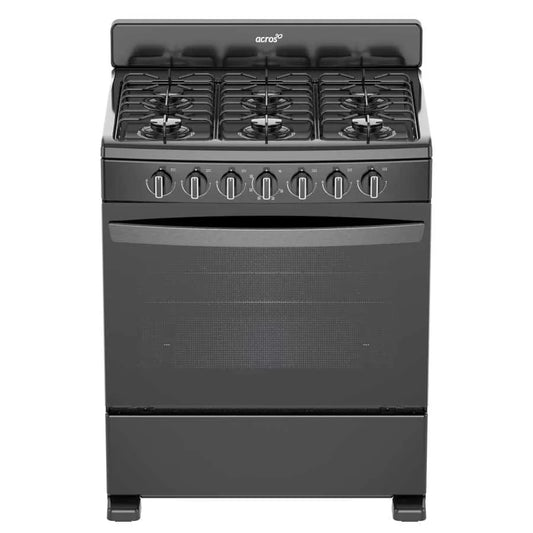 ESTUFA ACROS AFR2000B PISO 30PULGADAS NEGRO ENCENDIDO MANUAL CUBIERTA PORCELANIZADA PARRILLAS ALAMBR