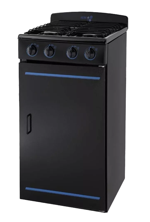 Estufa IEM PIG5101N Piso 20 Negra con Gabinete