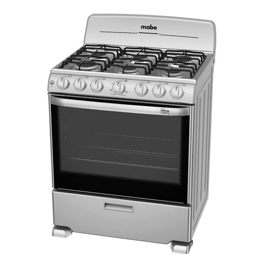 ESTUFA MABE EM7646BSIS PISO 30PULGADAS  GRIS CUBIERTA INOX ASADOR