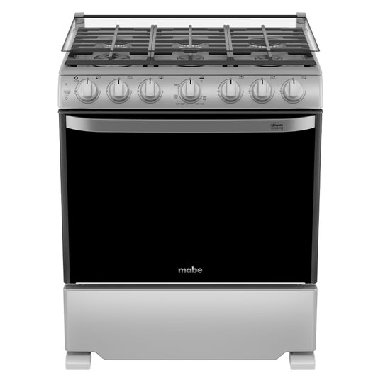 ESTUFA MABE EM7657CSIS2 PISO 30PULGADAS GRIS CUBIERTA INOX PARRILLAS FUNDICION CAPELO