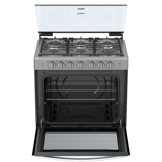 ESTUFA WHIRLPOOL WER3000D EMPOTRE 30PULGADAS GRIS PARRILLAS FUNDICION CAPELO