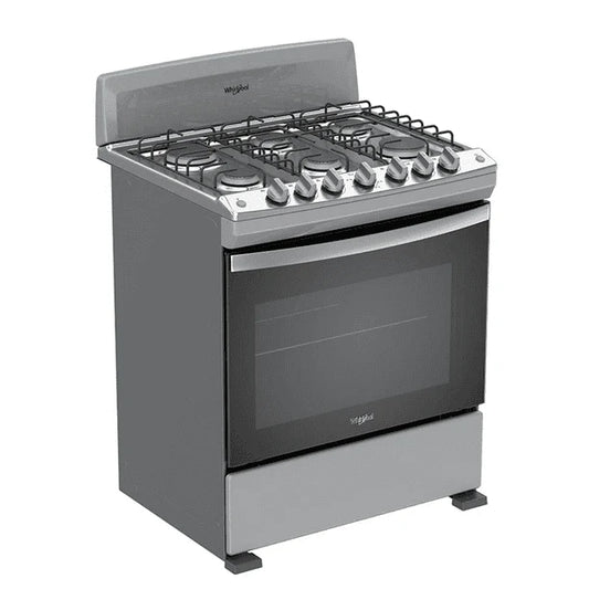 ESTUFA WHIRLPOOL WFR3000S PISO 30PULGADAS PARRILLAS FUNDICION GRIS