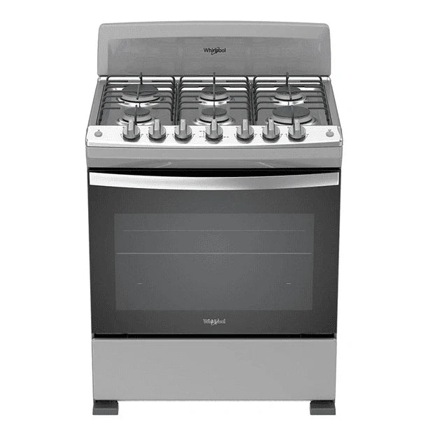 ESTUFA WHIRLPOOL WFR3000S PISO 30PULGADAS PARRILLAS FUNDICION GRIS