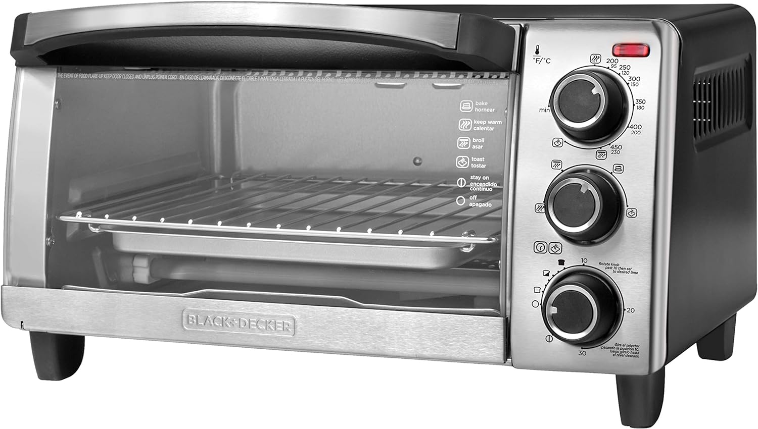 horno electrico black&decker to1755sbg conveccion 4rebanadas