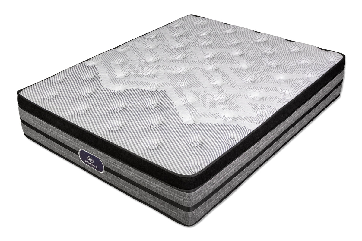 COLCHON SERTA HIGHLAND FIRME GRIS/NEGRO GEL INFUSED NO VUELTA