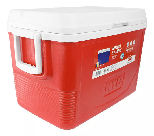 hielera nyc 0150 nordic 45.5litros rojo plastico