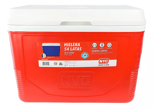 hielera nyc 0150 nordic 45.5litros rojo plastico