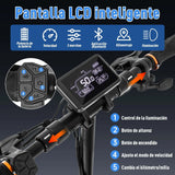 SCOOTER HONEY_WHALE T4A 600-750W VEL_MAX 45KM/H SOPORTE_120KG ALUMINIO NEGRO/NARANJA - Ekar de Gas