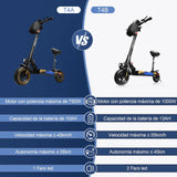 SCOOTER HONEY_WHALE T4A 600-750W VEL_MAX 45KM/H SOPORTE_120KG ALUMINIO NEGRO/NARANJA - Ekar de Gas