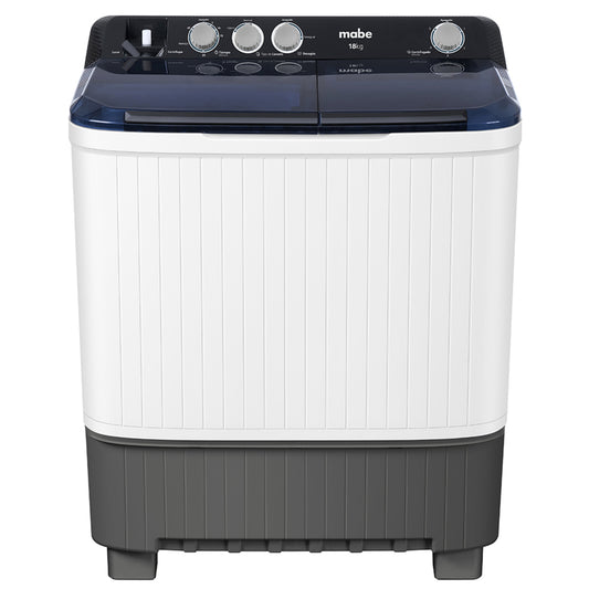 LAVADORA MABE LMDX8124PBAB0 SEMI AUT 18KG AUT BLANCO DOBLE TINA