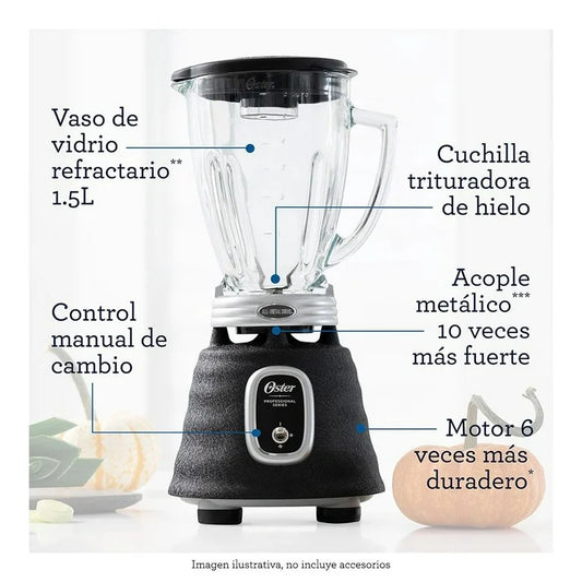 Licuadora Oster blstbpst-013 clasica toggle 700w negro 2vel vidrio 1.5lt