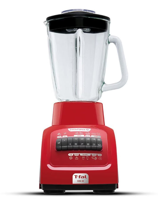 Licuadora T-fal ln8205mx 550w rojo 10vel vidrio 2.2lt